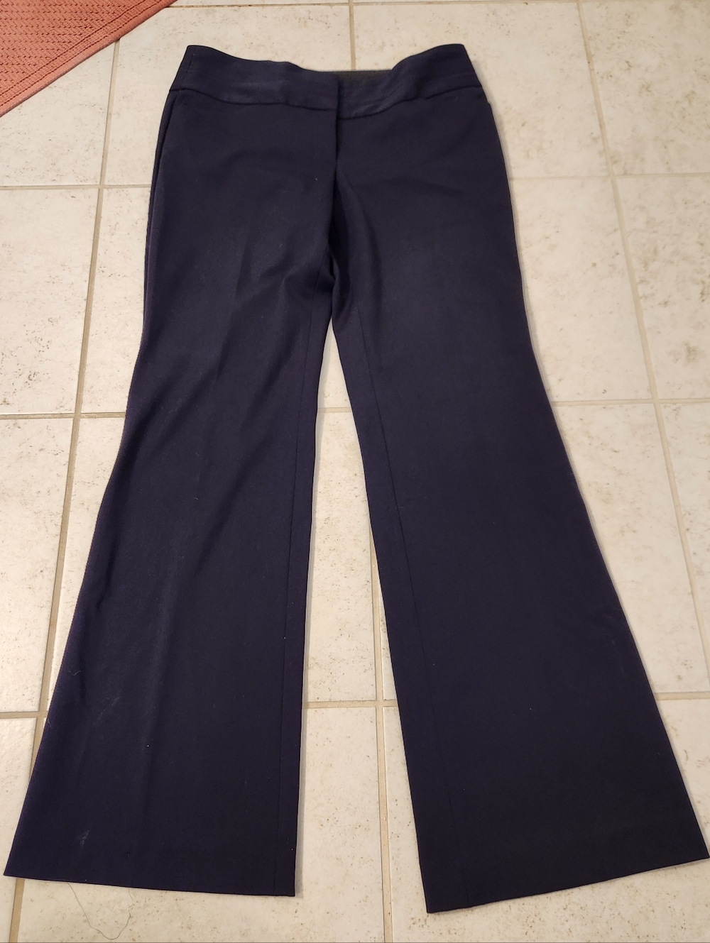 Womens Express Dark Navy Blue Dress Pants Size 6R Bootcut #EE1197